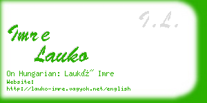 imre lauko business card